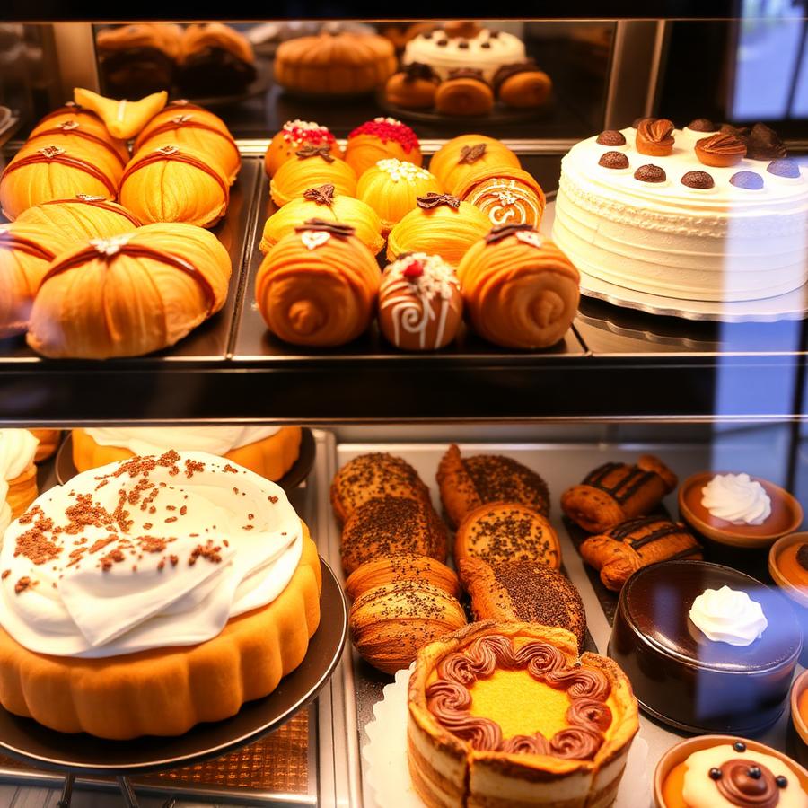 Vitrina de pastelería artesanal